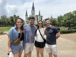 Mallory, Tynor, Leahnor, and Milo at Jackson Square